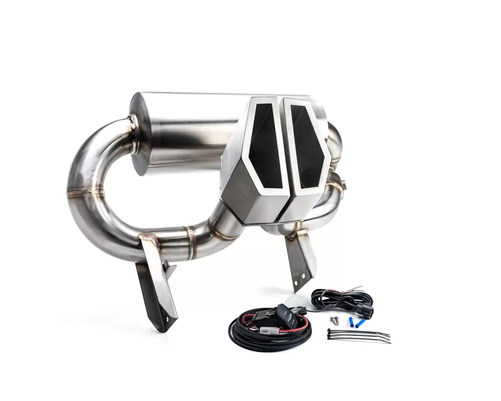 Agency Power Valvetronic Exhaust System Silver Tips Can-Am Maverick X3 Turbo 2017-2023 - AP-BRP-X3-170