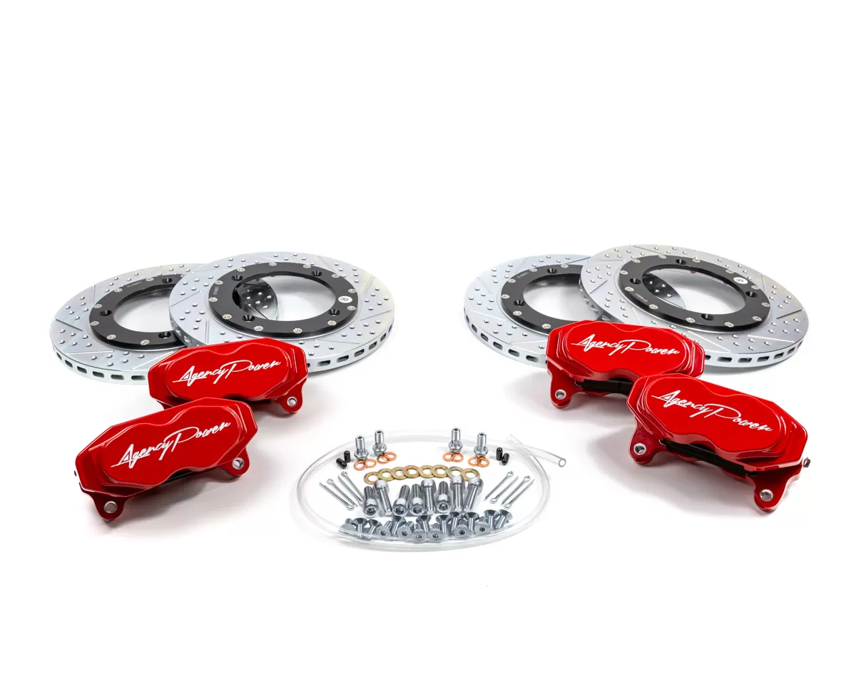 Agency Power Big Brake Kit Front and Rear Red Can-Am Maverick X3 Turbo - AP-BRP-X3-460-RD